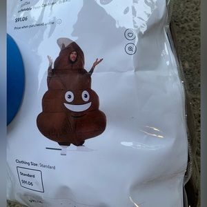 Inflatable poop emoji costume - like new